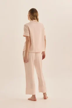 Floriana Pink Satin Pyjama