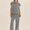 Goldie Navy Diamond Cotton PJ