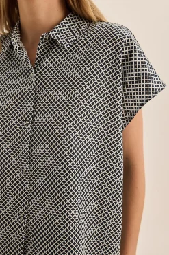 Goldie Navy Diamond Cotton PJ