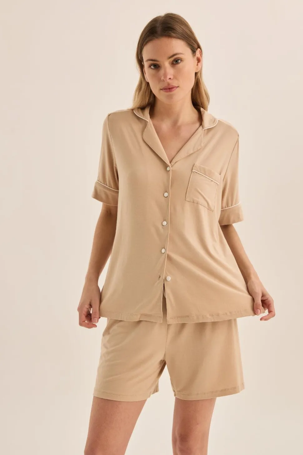 Harper Natural Modal Short PJ
