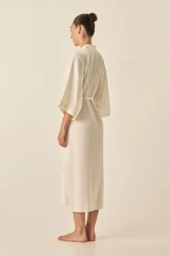 Henrietta Ivory Satin Robe