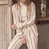 Iliana Tan Stripe Cotton PJ