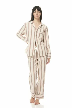 Iliana Tan Stripe Cotton PJ