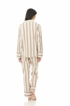 Iliana Tan Stripe Cotton PJ