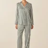 Imelda Green Stripe Satin Set
