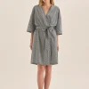 Indigo Navy Diamond Cotton Robe