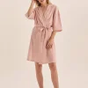 Indigo Pink Diamond Cotton Robe
