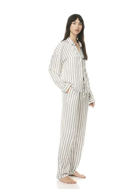 Inga Grey Stripe Viscose PJ