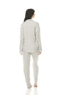 Inga Grey Stripe Viscose PJ