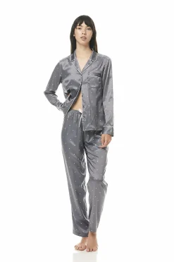 Ivory Steel Satin Geo PJ