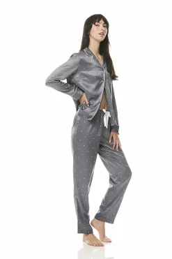 Ivory Steel Satin Geo PJ