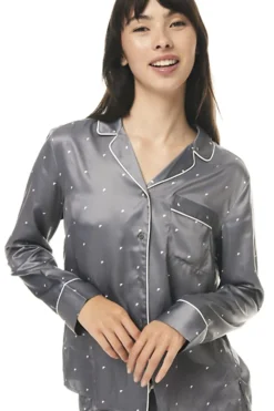 Ivory Steel Satin Geo PJ