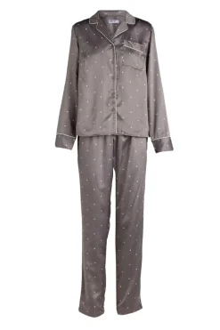 Ivory Steel Satin Geo PJ