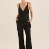 Jade Black Pure Silk Cami PJ Set