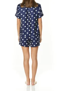 Jaimee Navy Spot Short Set
