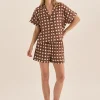 Jillian Brown Spot Short Set