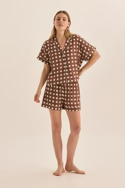 Jillian Brown Spot Short Set