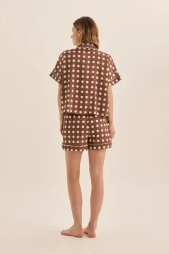 Jillian Brown Spot Short Set