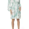 Kirsty Palm Print Satin Robe