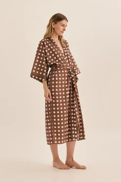 Lana Brown Spot Robe