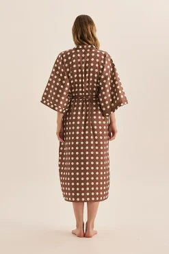 Lana Brown Spot Robe