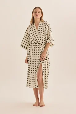 Lana Olive Spot Robe