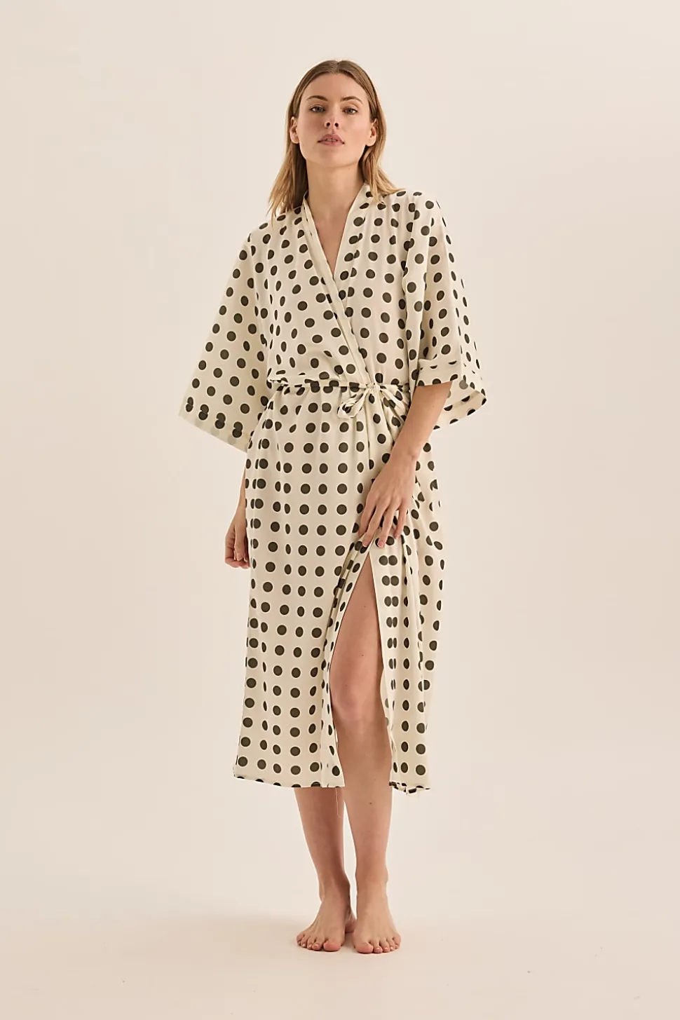 Lana Olive Spot Robe