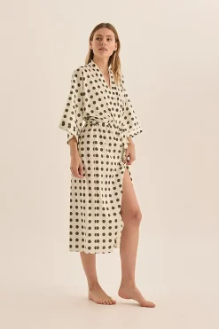 Lana Olive Spot Robe