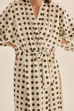 Lana Olive Spot Robe
