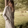 Lenore Grey Cotton Long Robe