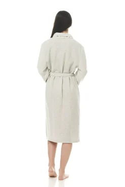 Lenore Grey Cotton Long Robe
