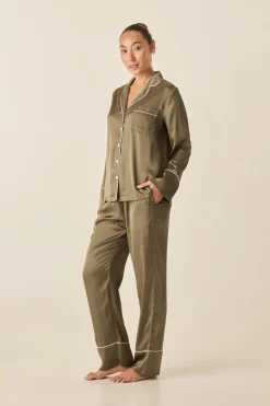 Luella Olive Silky Satin PJ Set