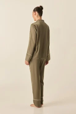 Luella Olive Silky Satin PJ Set