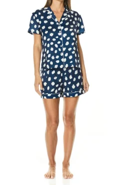 Madison Navy Geo Spot Short Set
