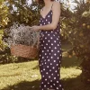 Mara Long Navy Spot Nightie