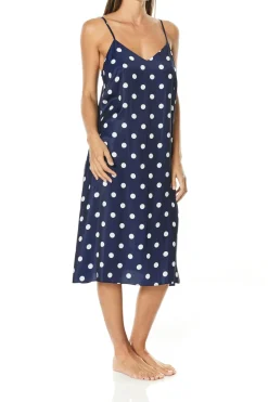 Mara Long Navy Spot Nightie
