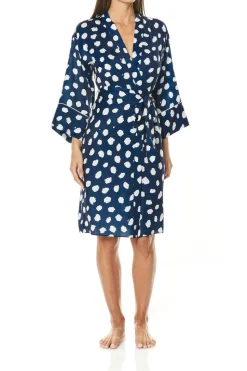 Meredith Navy Geo Spot Robe