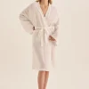 Mia White Linen Bathrobe