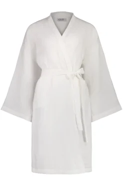 Mia White Linen Bathrobe