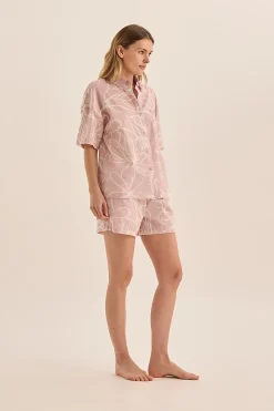 Milana Pink Cotton Floral PJ
