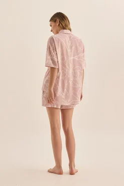 Milana Pink Cotton Floral PJ