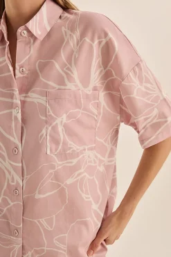 Milana Pink Cotton Floral PJ