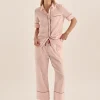 Molly Pink Double Piping Pyjama Set