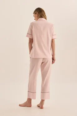 Molly Pink Double Piping Pyjama Set