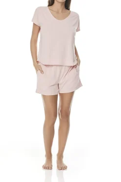 Mona Pink Bamboo Short PJ