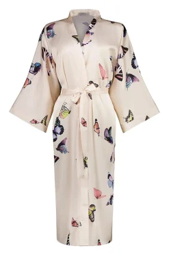 Nakita Butterfly Silky Satin Robe