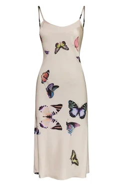 Nonny Butterfly Silky Satin Chemise