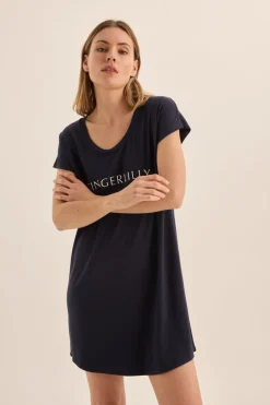 Nova Navy Bamboo Tee Nightie