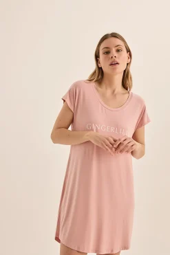 Nova Pink Bamboo Tee Nightie