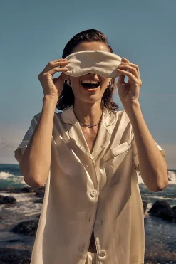 Opulent Ivory Pure Silk Eyemask
